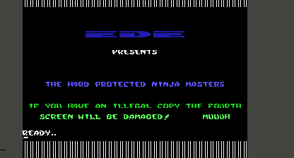 Ninja Master Title Screen